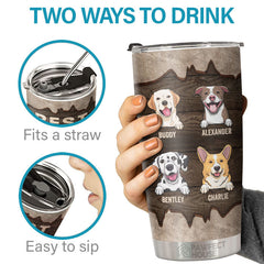 Best Dog Dad Ever - Personalized Tumbler - Gift For Dog Lovers. Dog Owners. Dog Gift. Gift For Pet Lovers