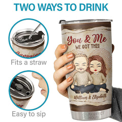 You & Me Annoying Each Other - Personalized Tumbler - Gift For Couple. Husband Wife. Anniversary. Engagement. Wedding. Marriage Gift