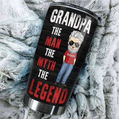 Dad Grandpa The Myth The Legend - Gift For Dad. Grandpa - Personalized Tumbler
