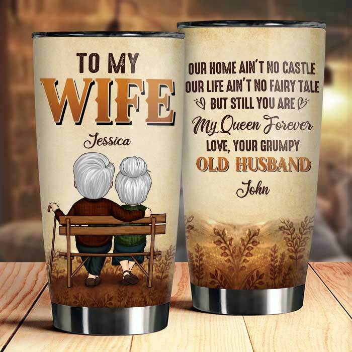 Love. Your Grumpy Old Husband - Personalized Tumbler - Gift For Couples. Husband Wife