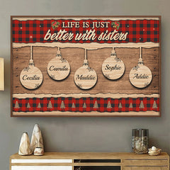 A Sister Is God's Way Of Making Sure We Never Walk Alone - Personalized Horizontal Poster