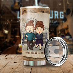 Meeting You Was Fate - Gift For Couples. Personalized Tumbler