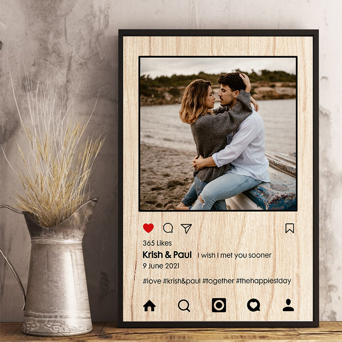 Instagram Style - Upload Image. Personalized Vertical Poster