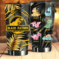 Proud Black Father - Personalized Tumbler