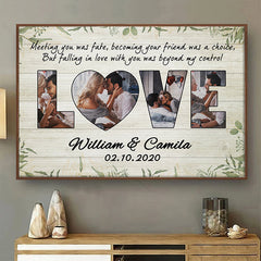 Falling In Love With You Was Beyond My Control -  Upload Image. Horizontal Poster