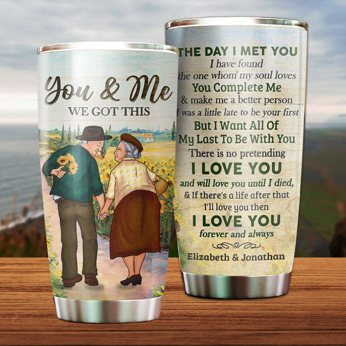 I Love You Forever And Always - Personalized Tumbler - Gift For Couples. Husband Wife