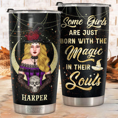 Born With The Magic In Their Souls - Personalized Tumbler - Gift For Yourself. Halloween Gift