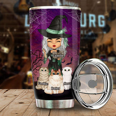 This Wicked Witch Loves Her Little Meowsters - Personalized Witch Tumbler - Gift For Witches. Gift For Yourself. Gift For Pet Lovers. Halloween Gift