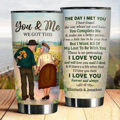 I Love You Forever And Always - Personalized Tumbler - Gift For Couples. Husband Wife