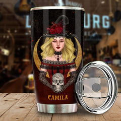 In My Defense The Moon Was Full And I Was Left Unsupervised - Personalized Tumbler - Gift For Yourself. Halloween Gift
