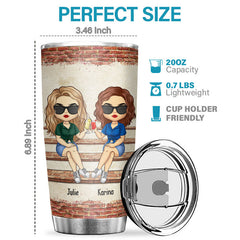 We're More Than Friends - Bestie Personalized Custom Tumbler - Christmas Gift For Best Friends. BFF. Sisters