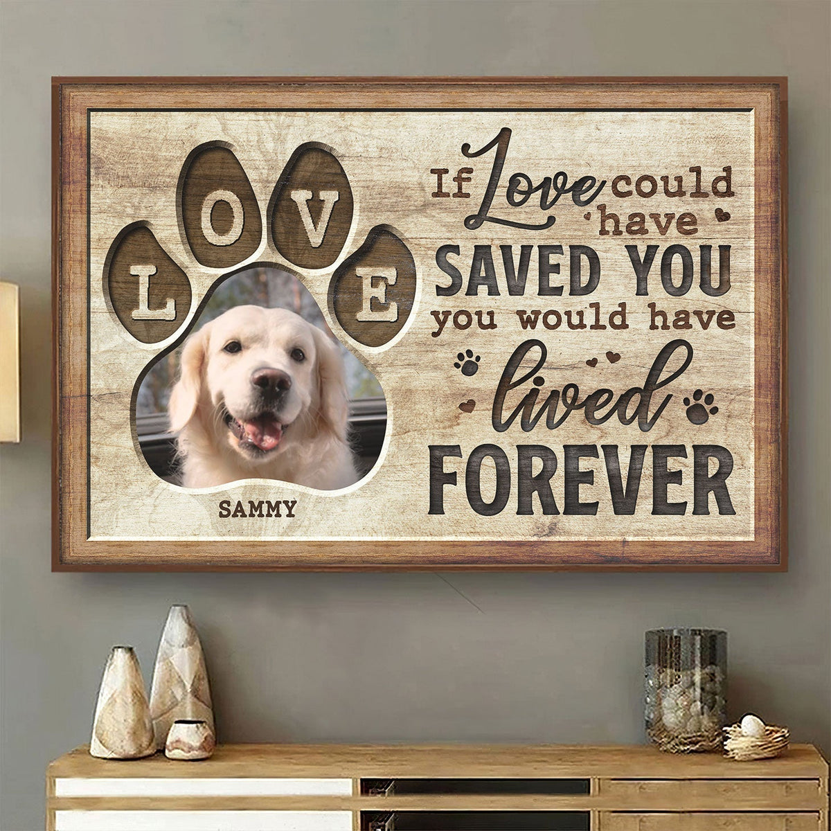 You Would Have Lived Forever - Personalized Horizontal Poster - Upload Image. Gift For Pet Lovers