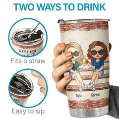 We're More Than Friends - Bestie Personalized Custom Tumbler - Christmas Gift For Best Friends. BFF. Sisters