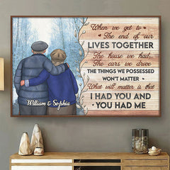 I Had You And You Had Me - Personalized Horizontal Poster - Gift For Couples. Husband Wife