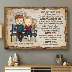 I Love You And Will Love You Until I Die - Gift For Couples. Personalized Horizontal Poster
