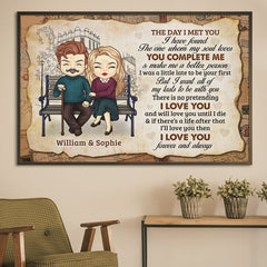 I Love You And Will Love You Until I Die - Gift For Couples. Personalized Horizontal Poster