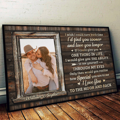 Only Then Would You Realize How Special You Are To Me - Upload Image. Gift For Couples - Personalized Horizontal Poster