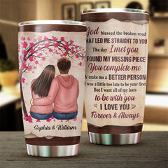 You Make Me A Better Person. I Love You Forever & Always - Gift For Couples. Personalized Tumbler