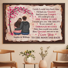 You Are So Special To Me. I Love You To The Moon And Back - Gift For Couples. Personalized Horizontal Poster