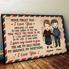 You Are My Best Friend. My Soulmate. My Everything - Personalized Horizontal Poster