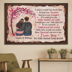 You Are So Special To Me. I Love You To The Moon And Back - Gift For Couples. Personalized Horizontal Poster