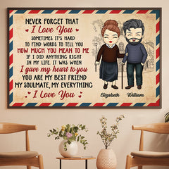 You Are My Best Friend. My Soulmate. My Everything - Personalized Horizontal Poster
