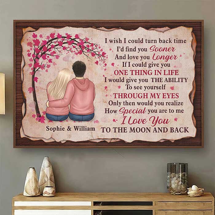 You Are So Special To Me. I Love You To The Moon And Back - Gift For Couples. Personalized Horizontal Poster