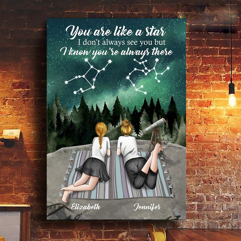 To My Bestie - I Know You Are Always There - Personalized Vertical Canvas
