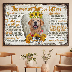 The Moment That You Left Me - Upload Image. Personalized Horizontal Poster