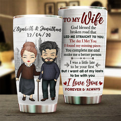 You Make Me A Better Person. I Love You - Gift For Couples. Personalized Tumbler