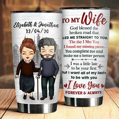 You Make Me A Better Person. I Love You - Gift For Couples. Personalized Tumbler