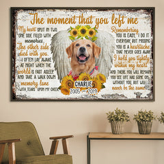 The Moment That You Left Me - Upload Image. Personalized Horizontal Poster