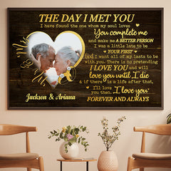 You're The One Whom My Soul Loves - Upload Image. Gift For Couples. Husband Wife - Personalized Horizontal Poster