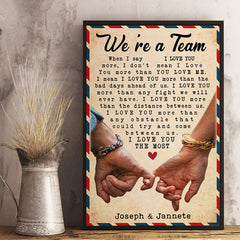 I Love You More Than The Distance Between Us - Gift For Couples. Personalized Vertical Poster
