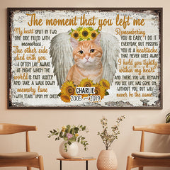 The Moment That You Left Me - Upload Image. Personalized Horizontal Poster