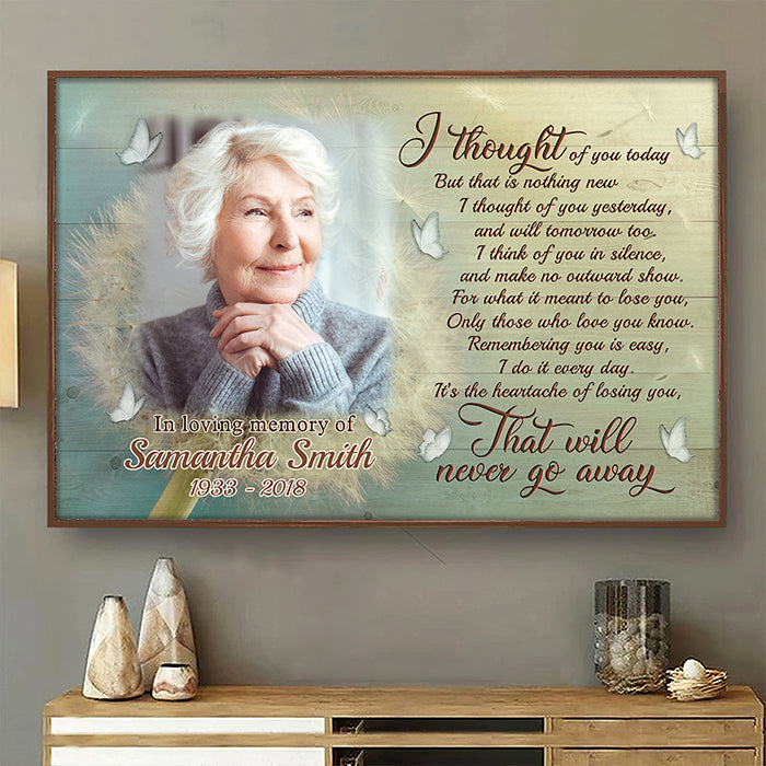 It's The Heartache Of Losing You - That Will Never Go Away - Upload Image. Personalized Horizontal Poster