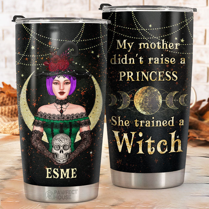 My Mother Trained A Witch - Personalized Tumbler - Gift For Yourself. Halloween Gift