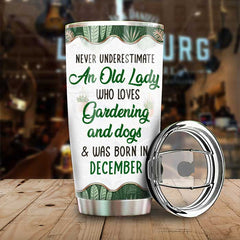 Gardening And Dogs - Personalized Tumbler - Gift For Gardening Lovers. Gift For Pet Lovers