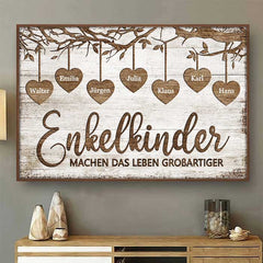 Enkelkinder Machen Das Leben Großartiger - Personalized Horizontal Poster German