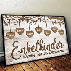 Enkelkinder Machen Das Leben Großartiger - Personalized Horizontal Poster German