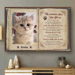 The Moment That You Left Me - Upload Image. Personalized Horizontal Poster