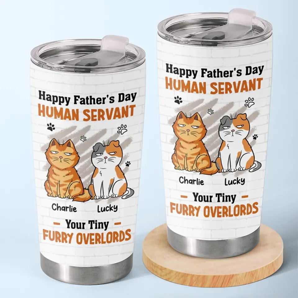 Time Spent With Cats Is Never Wasted - Cat Personalized Custom Tumbler - Father's Day. Gift For Pet Owners. Pet Lovers