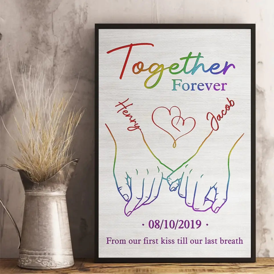 Proud To Love Who I Love. LGBTQ+ Couples - Gift For Couples. Personalized Vertical Poster