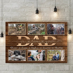 Custom Photo Never Forget That I Love You - Family Personalized Custom Horizontal Canvas - Father's Day. Gift For Dad