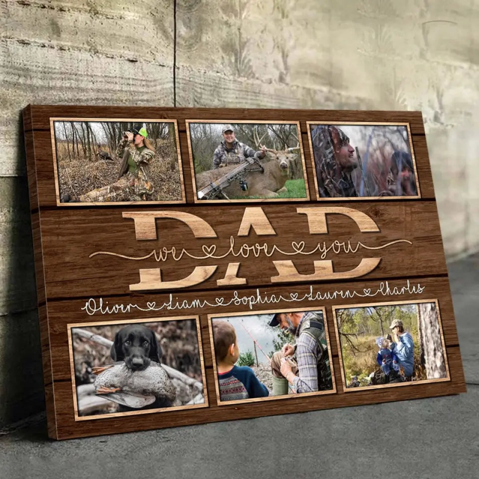 Custom Photo Never Forget That I Love You - Family Personalized Custom Horizontal Canvas - Father's Day. Gift For Dad