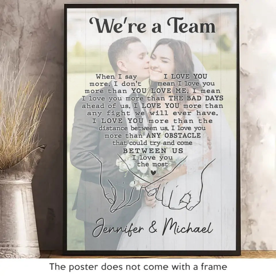 Custom Photo I Love You The Most - Couple Personalized Custom Vertical Poster - Gift For Husband Wife. Anniversary