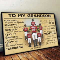 Some Days Are Gonna Be Harder - Family Personalized Custom Horizontal Poster - Gift For Family Members. Sport Lovers. Sport Players