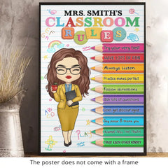Keep Calm And Follow The Rules - Teacher Personalized Custom Vertical Poster - Gift For Teacher