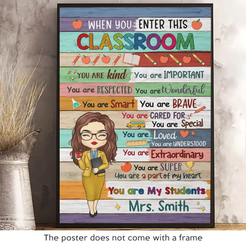 You Are My Students - Teacher Personalized Custom Vertical Poster - Gift For Teacher