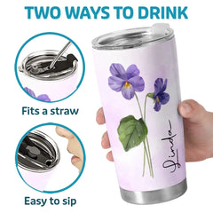Let Your Soul Bloom - Bestie Personalized Custom Tumbler - Gift For Best Friends. BFF. Sisters
